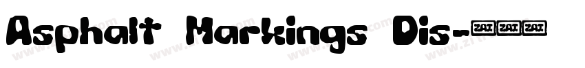 Asphalt Markings Dis字体转换